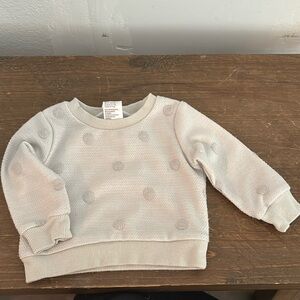 Baby 3-6m Polka dot gray sweater